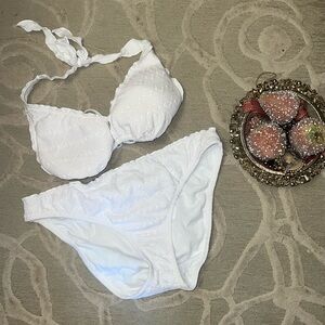 NWOT🌷MOSSIMO🌷White crochet padded bra bikini